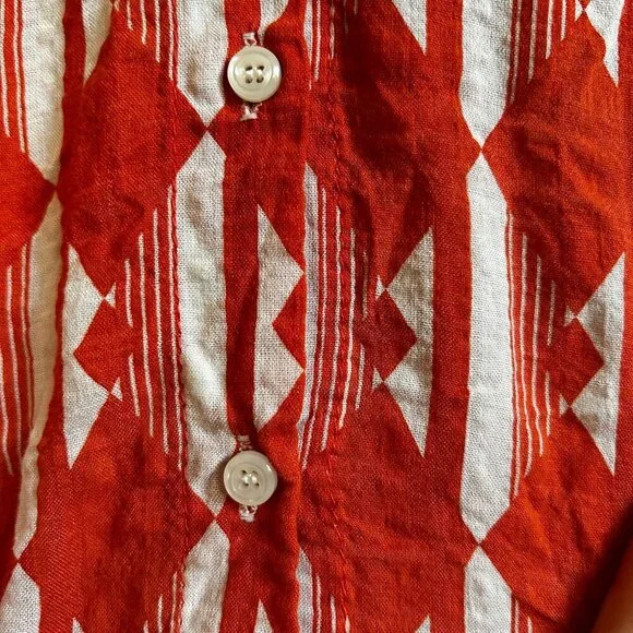 *Rare* Lightweight Cotton Women's Blouse (Red, M) - Picture 2 of 4